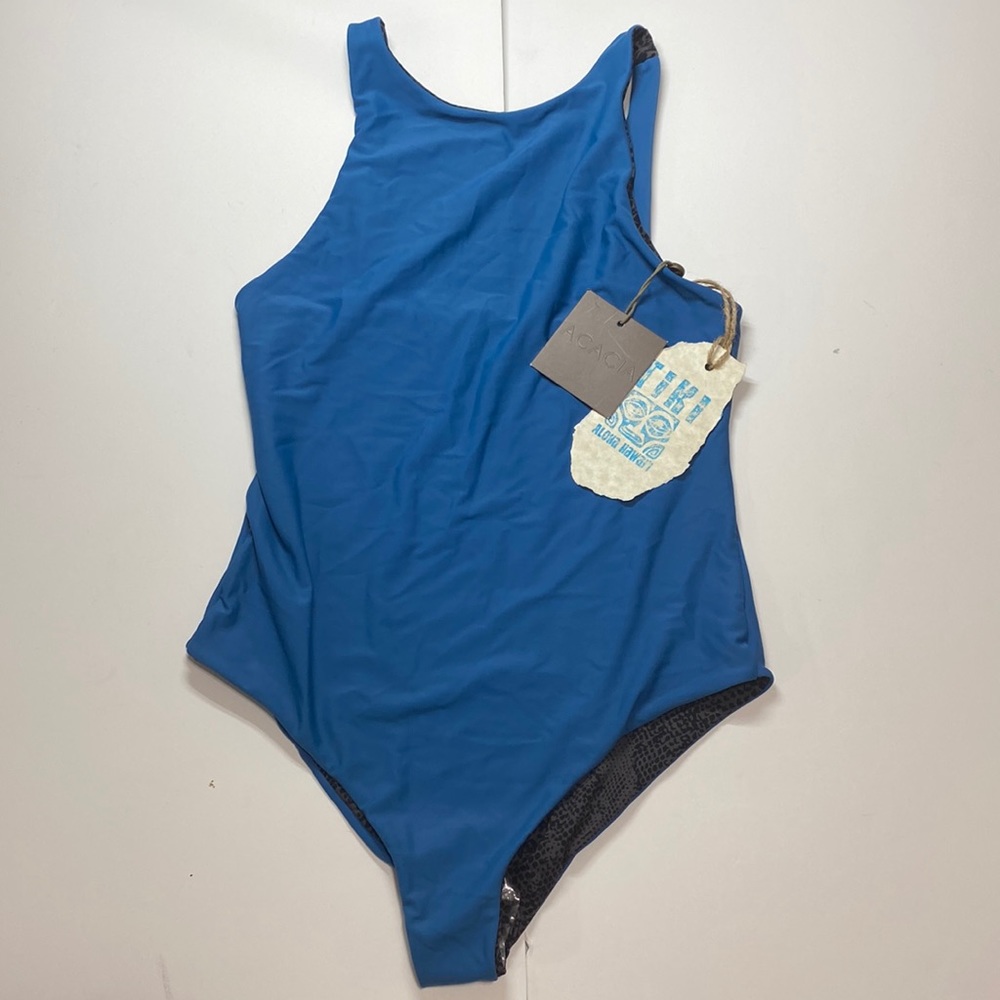 Acacia Swimwear France One Piece Salt Water Blue Medium